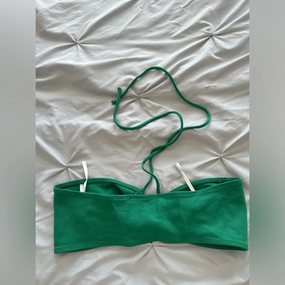 ARITZIA SUNDAY BEST cora halter top in nature green size small - Picture 4 of 4